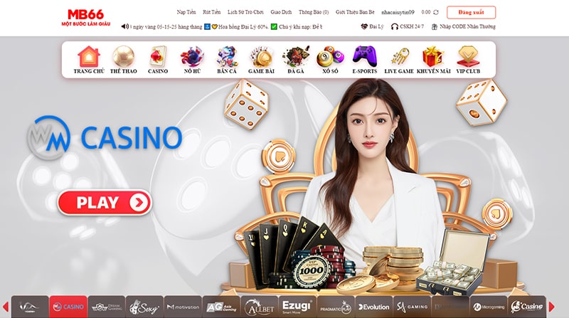 Cách tham gia WM Casino tại MB66